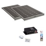 Antarion - pack 2x panneaux solaires 140w + kit de pose solaire avec r�gulateur mppt 20a