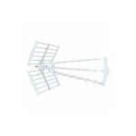 Antenne d'ext�rieur trinappe uhf 4k hd amplifi�e 55 db - filtre 4g, pr� mont�e, 470 - 790 mhz, pour r�ception ...