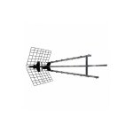 Me - antenne d'ext�rieur uhf trinappe 4k hd amplifi�e 57 db - filtre 4g, pr�mont�e, 470 - 790 mhz, anti ...