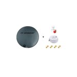 Antenne parabole fibre smc 75cm anthracite worldsat + lnb twin 0, 1 db hd 4k + cble coax twin 25m + ...