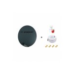 Antenne parabole fibre smc 85 cm anthracite worldsat + lnb twin 0, 1db hd 4k + c�ble coax twin 25m + ...