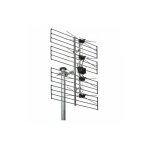 Antenne terrestre rteau aluminium tnt uhf dvb - t wisi 72516 ee 06 a 700 mhz, surfaces canaux argent ...