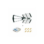 Antenne trinappe tnt uhf elap clever + amplificateur tv tnt intérieur 1 entrée 4 sorties - 43 db, filtre ... Antenne trinappe tnt uhf elap clever + amplificateur tv tnt intérieur 1 entrée 4 sorties - 43 db, filtre ...