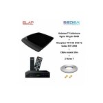 Me - antenne tv intrieure sigma hd, uhf 470 - 790, gain 50db elap + rcepteur tnt hd dvb - t2 sedea ...