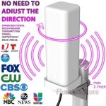 Antenne tv num�rique ext�rieure, 6000 miles, hd 1080p, 4k hd 1080p, amplificateur de signal amplifi� ...