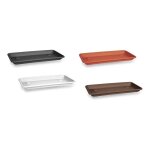 Anthea vase planteur rectangulaire en plastique 80cm complet avec sauce - couleur : anthracite - colore: ...