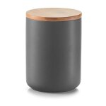 Anthracite bo�te en c�ramique avec couvercle en bambou, 650 ml, zeller