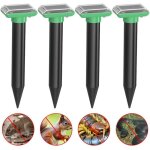 Anti taupe solaire, 4 pi�ces repulsif taupe, taupe ultrason solaire, r�pulsif serpent, contre les taupes, ...