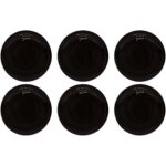 Antic line crations - assiettes en grs noir bonne dgustation (lot de 6) assiettes plates - 27 cm