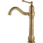 Antik messing robinet de salle de bain, hoch bad wasserhahn einhebel mischbatterie waschbecken armatur ...