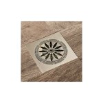 Antique brass drain de douche en laiton, carr siphon de sol anti - odeur grille douche pour salle de ...