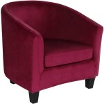 Velours housse de fauteuil club cabriolet ensemble de 2 pices avec housse de coussin, housse pour fauteuil ...