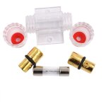 1 porte - fusible agu en ligne plaqué or et 1 fusibles agu en verre plaqué or 40a pour la protection ... 1 porte - fusible agu en ligne plaqué or et 1 fusibles agu en verre plaqué or 40a pour la protection ...