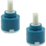 Aougo - lot de 2 bobines de robinet d'eau chaude et froide - 40 mm - cartouche en c�ramique pour mitigeur ...