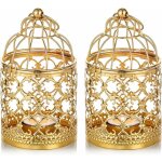2 pièces petite lanterne cage oiseaux suspendue photophore métal, lanternes dorées pour bougies centres ... 2 pièces petite lanterne cage oiseaux suspendue photophore métal, lanternes dorées pour bougies centres ...
