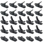 Aougo - 25pcs / sac noir tente clips, coupe - vent pour auvent colliers de serrage plastique vent corde ...