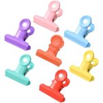 Aougo - 28 pi�ce 7 sortes couleur metal charni�re clip, binder clips, petit bulldog clips, pour sacs ...