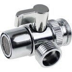 Aougo - 3 voies soupape avec rondelle laiton massif connecteur m22 x m24 syst�me de douche pi�ce de rechange ...
