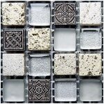 Aougo - 40pcs stickers de carrelage mural, 10x10cm autocollant �tanche et auto - adh�sif, pour la d�coration ...