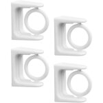 Aougo - 4pcs rideau tringle support mural crochets porte - tige rideaux rideau draperie tige tige pince ...
