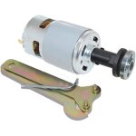 Aougo - 775 dc moteur 12v / 24v � engrenage double roulement � billes grand couple avec scie m10 balde ...