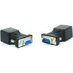 Aougo - adaptateur rj45 vers rs232, port s�rie db9 9 broches m�le vers rj45 femelle cat. 5e / 6 ethernet ...