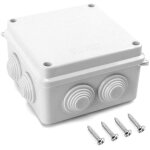 Aougo - boite de derivation, ip65 en plastique abs, etanche exterieur, blanc, 100 x 100 x 70 mm