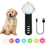 Aougo - collier lumineux chien led pendentif lampe chien led rechargeable �tanche 4 modes de changement ...