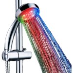 Aougo - pommeau de douche led 7 couleurs, multicolore, ajustement universel