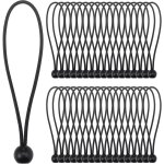 Tendeur lastique, 35noir bungee tendeur boule(20cm) corde elastique pour bache, elastique crochet portable ...