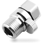 Aougo - vanne d'arr�t en laiton 1 / 2' pour pommeau de douche, robinet d'arr�t ext�rieur, robinet d'arr�t ...