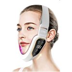 Appareil de levage du visage led photon therapy facial minceur vibration masseur en forme de v blanc