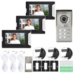 Appartement 3 units filaire visiophone interphone audio visuel sonnette systme d'entre (prise uk)