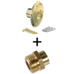 Applique de fixation pour robinet de jardin - tube cuivre �16 - raccord � souder m�le 1 / 2' (15 / 21) ...