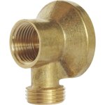 Applique murale laiton brut pour robinet de puisage - m�le 1 / 2  femelle 1 / 2