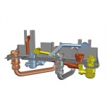 Kit tubulure leblanc avec cache elm glm / sad saunier duval 0010025503