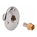 Applique traverse cloison chrom�e