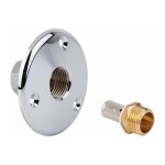 Applique traverse cloison chrom�e