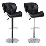 Guoyihua lot de 2 tabourets de bar, chaise de bar r�glables hauteur, pivotant 360� dossier repose pieds ...
