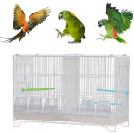 Cage d'levage pour oiseaux, volire cage  oiseaux avec compartiments, mangeoire, plateau, 60x26x39. ...