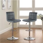 Aqrau chaises de bar, lot de 2, tabourets de bar tabourets hauts, rotatif � 360 d�gr�es, r�glage en hauteur ...