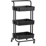 Desserte de cuisine chariot multifonctionnel mobile  trois couches / chariot de stockage / chariot de ...