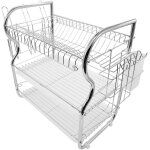 Gouttoir  assiettes en acier inoxydable, panier gouttoir d'vier , porte - couverts bac de rcupration ...