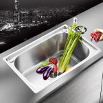 Aqrau inox �vier cuisine � encastrer 1 cuve pas cher 50x40x20cm