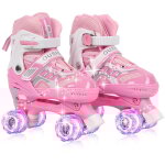 Aqrau patins � 4 roues, patins � roulettes r�glables, avec roue l�g�re en pu, pour filles, gar�ons cadeaux, ...