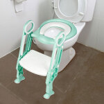 Aqrau reducteur toilette enfant - toilette abattant wc - marche antidérapante - vert clair Aqrau reducteur toilette enfant - toilette abattant wc - marche antidérapante - vert clair