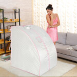 Aqrau sauna � vapeur portatif 1. 5l, spa sauna transportable � domicile, sauna avec chaise pour 1 personne, ...