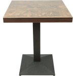 Table haute, table de bar carr�e vintage 60x75cm table de bar table bistro aqb109 - aqrau