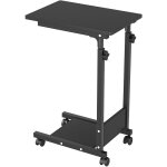 Guoyihua - table roulante pour ordinateur portable, bureau informatique avec 1 tablettes de rangement, ...