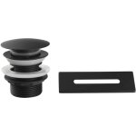 Aqualine - accessoires - kit bonde de baignoire et couvercle de trop - plein, clickclack, noir mat tf9005b ...